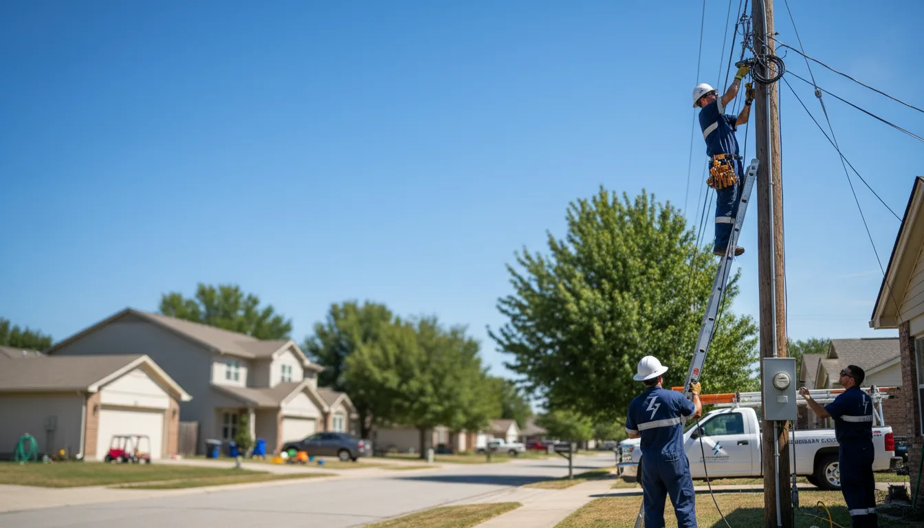 Residential electrician providing installation services in Oakland, ME